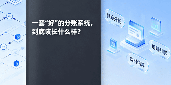 一套“好”的分账系统，到底该长什么样？